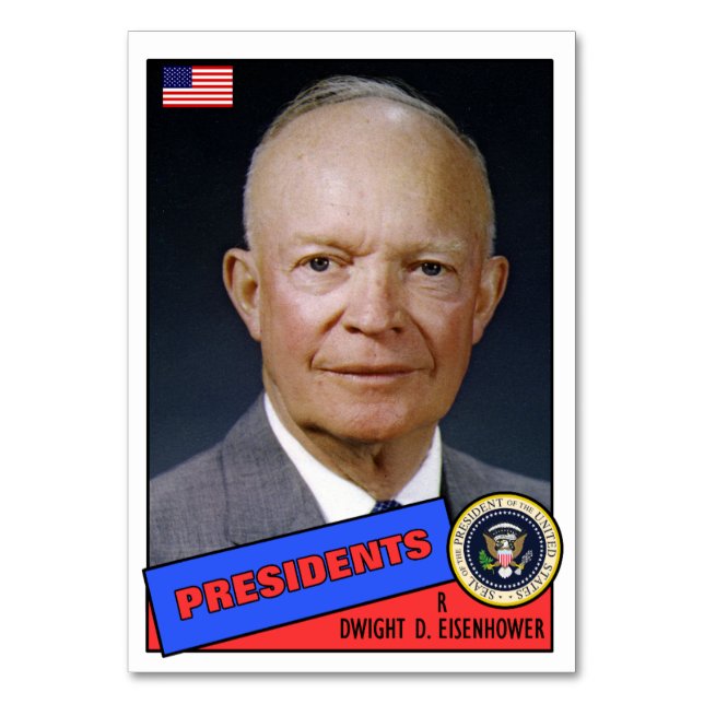 Cartão de beisebol de Dwight D. Eisenhower (Frente)