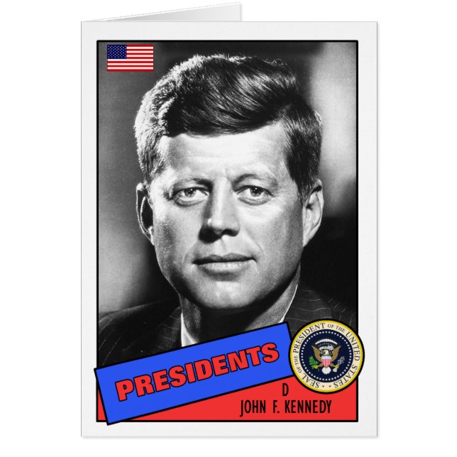 Cartão de beisebol de John F. Kennedy (Frente)