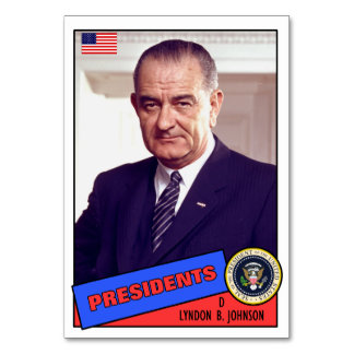 Cartão de beisebol de Lyndon B. Johnson