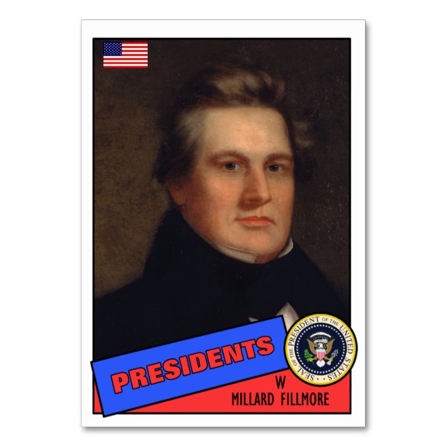 Cartão de Beisebol de Millard Fillmore (Frente)
