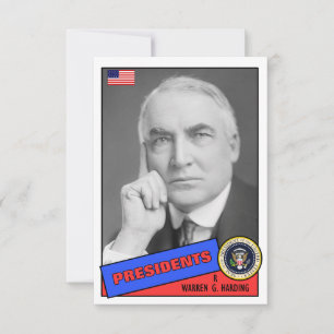 Cartão de beisebol de Warren G. Harding