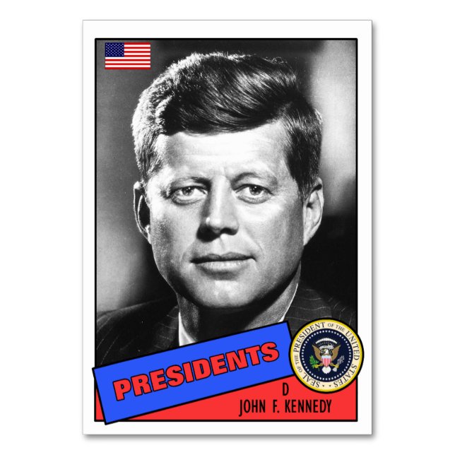 Cartão de Beisebol John F. Kennedy (Frente)