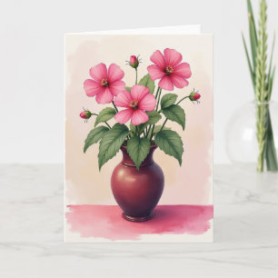 Cartão de Beleza Floral Listrada