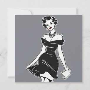 Cartão de Beleza Preto LBD: sofisticação sem esfor