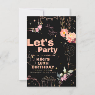 Cartão de Bênção de Aniversário Personalizado Eleg