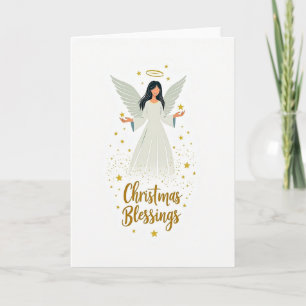 Cartão de Bênção de Natal Angelical