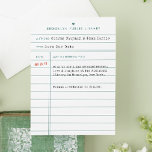 Cartão de Biblioteca Antiga para Casamento Save th<br><div class="desc">Cartão de Biblioteca Antiga para Casamento Save the Date - Capture a nostalgia de uma era passada com nosso cartão de save the date de casamento estilo cartão de biblioteca antiga. Projetado para se assemelhar a um cartão de biblioteca clássico, este save the date único e encantador definirá o tom...</div>
