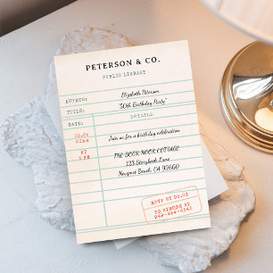 Cartão de Biblioteca Antigo Presente Amante de Liv