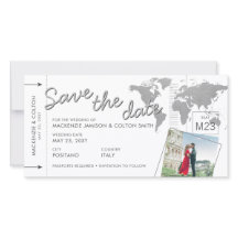 Cartão de Bilhete Plano Embarcado Foto de Passagem