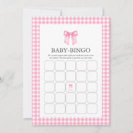 Cartão de Bingo de Chá de Bebê com Arco de Aquarel