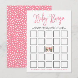 Cartão de Bingo de Chá de Bebê Kitty Aquarela Doce