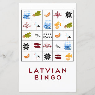 Cartão de Bingo Letão Versão 5