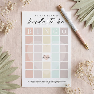 Cartão de Bingo para Chá de Noiva Jogo de Festa pa