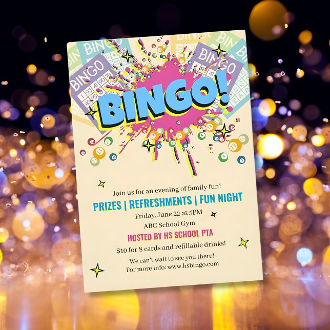 cartão de BINGO para noite divertida da comunidade (Criador carregado)