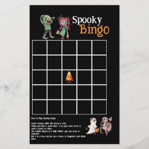 Cartão de Bingo SpooktacularHalloween Bash Spooky