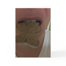 cartão de biscoito gengibre