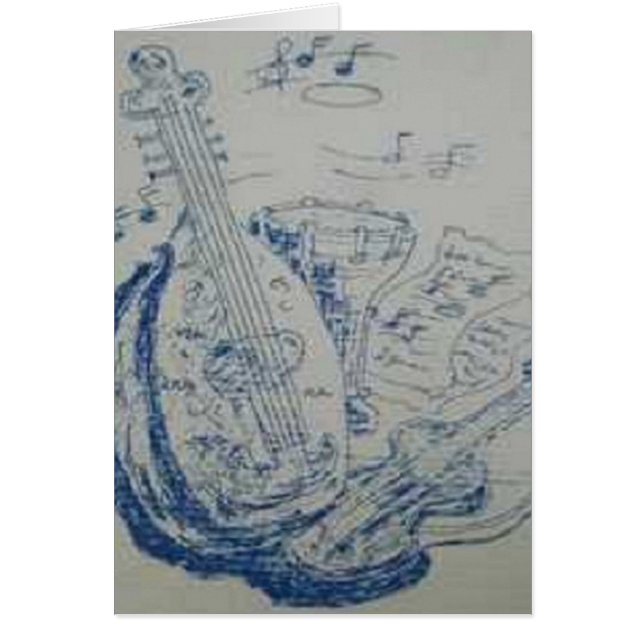 Cartão de Bithday em grego/grego Instrumemnts (Frente)