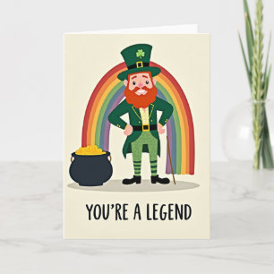 Cartão de Boa Sorte Lenda Leprechaun
