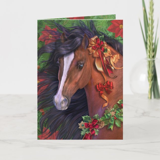 Cartão de Boas Festas "Alegria de Natal" (com desi (Frente)