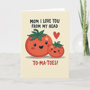 Cartão de Boas Festas 'Amor de Mãe Tomate'