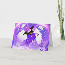 Cartão de Boas Festas Anjo da Neve Namorado