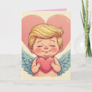 CARTÃO DE BOAS FESTAS BEBÊ TRUMP CUPIDO TE AMA