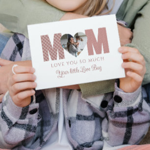 Cartão de Boas Festas com Foto da Mamãe