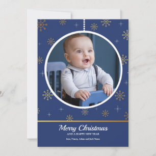 Cartão de Boas Festas com Foto de Enfeite Natalino