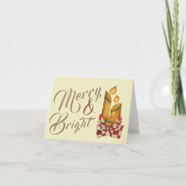 Cartão de Boas Festas com Velas de Natal