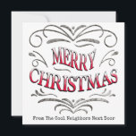 Cartão de Boas Festas com Vizinhos Legais Natal<br><div class="desc">Deseje um Feliz Natal aos seus vizinhos legais com este cartão decorativo com visual retrô.</div>