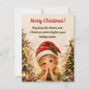 Cartão de Boas Festas da Fada de Natal - Mágico
