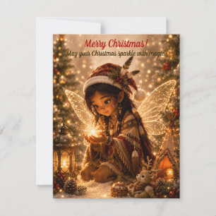 Cartão de Boas Festas da Fada de Natal - Magnífico
