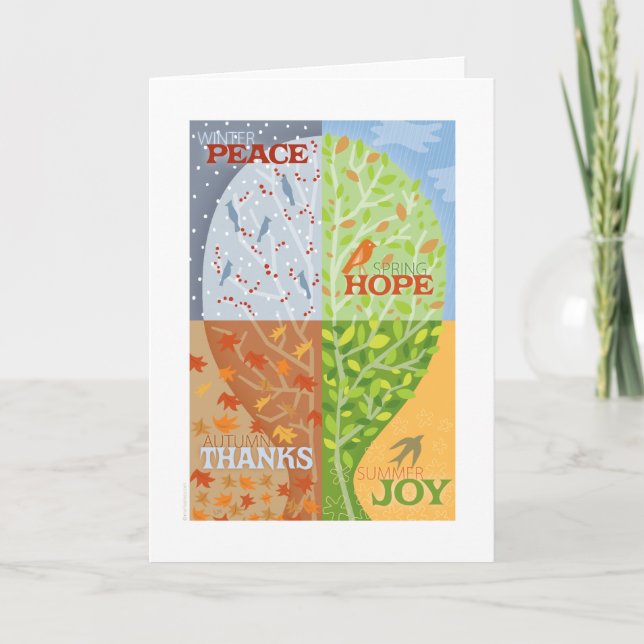 Cartão de Boas Festas das Quatro Estações (Frente)