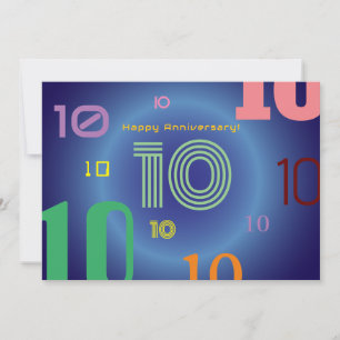 Cartão de Boas Festas de 10º Aniversário Juntos