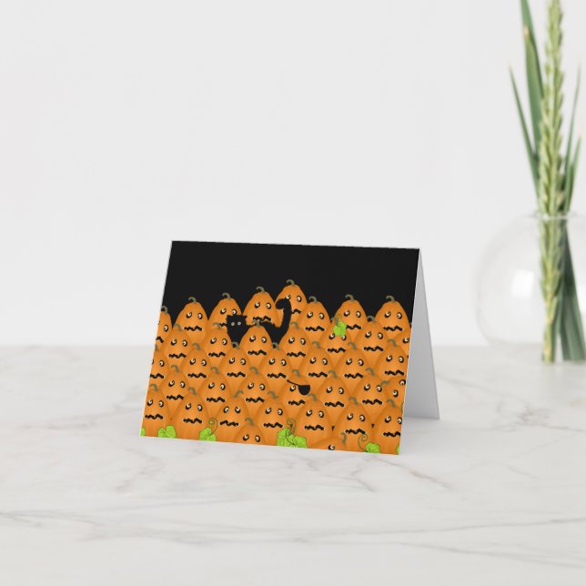 Cartão de Boas Festas de Abóbora (Frente)