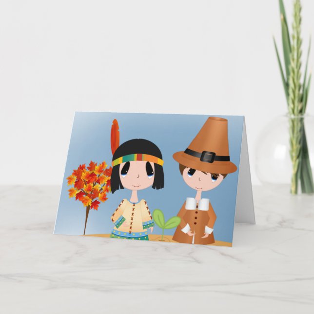 Cartão de Boas Festas de Ação de Graças (Frente)