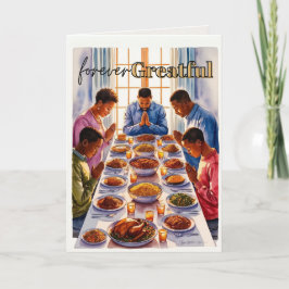 Cartão de Boas Festas de Ação de Graças para Sempr