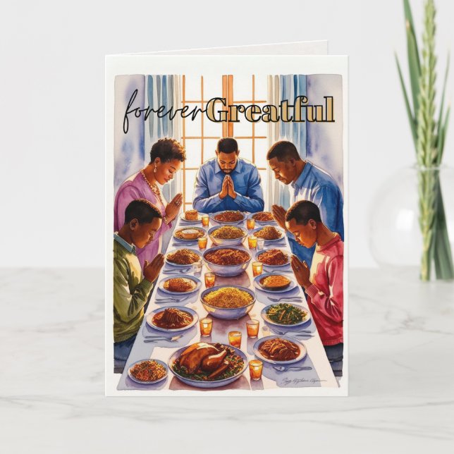 Cartão de Boas Festas de Ação de Graças para Sempr (Frente)