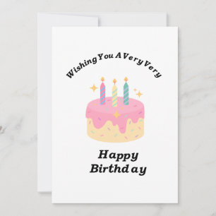 Cartão de Boas Festas de Aniversário Alegre