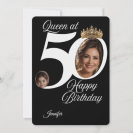 Cartão de Boas-Festas de Aniversário de 50 anos |