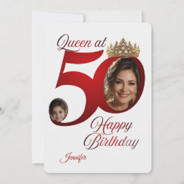Cartão de Boas-Festas de Aniversário de 50 anos |