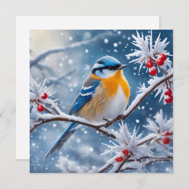 Cartão de Boas Festas de Ano Novo (Frente/Verso)