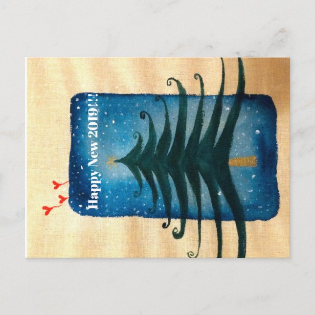 Cartão de Boas Festas de Ano Novo (Frente)