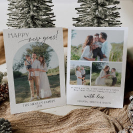 Cartão de Boas Festas de Ano Novo Minimalista