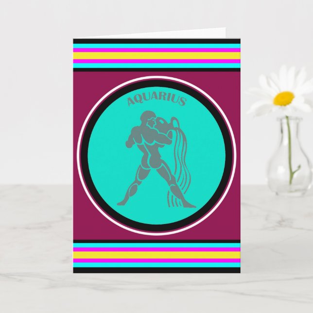 Cartão de Boas-Festas de Aquário (Planta pequena)