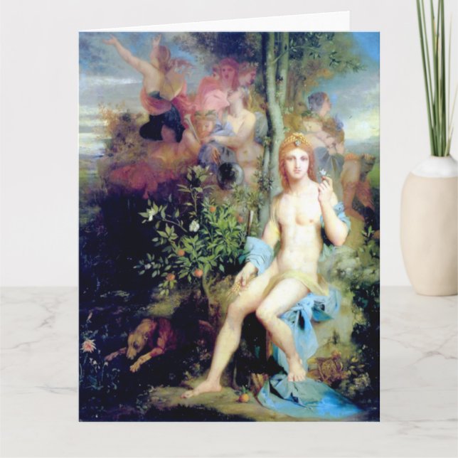 Cartão de Boas Festas de Arte Fina Apolo e as Nove (Frente)