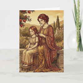 Cartão de Boas Festas de Arte Mãe e Filha