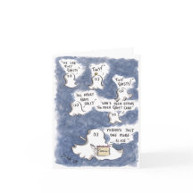 Cartão de Boas Festas de Bolo Fantasmagórico