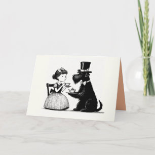 Cartão de Boas Festas de Chá de Cachorro