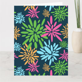 Cartão de Boas Festas de Fogos de Artifício Colori